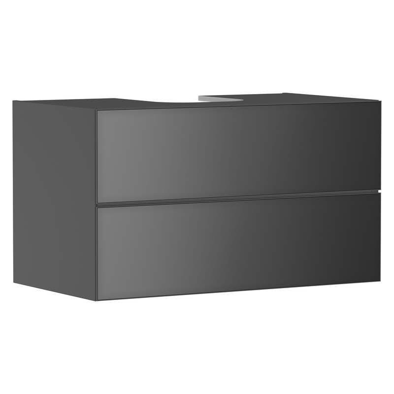 Hansgrohe Xevolos E skrinka pod umývadlo 980 x 550 mm s 2 zásuvkami pre dosku so zápustným umývadlom, bridlicová matná sivá, 54192770
