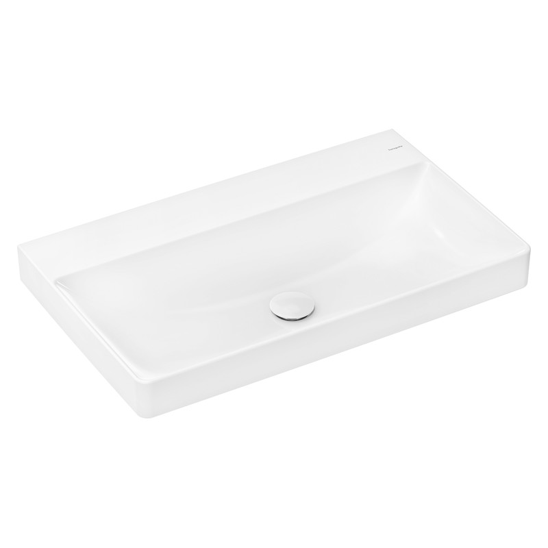 Hansgrohe Xelu Q umývadlo 800 x 480 mm bez otvoru pre batériu a prepadu, SmartClean, biela, 61021450