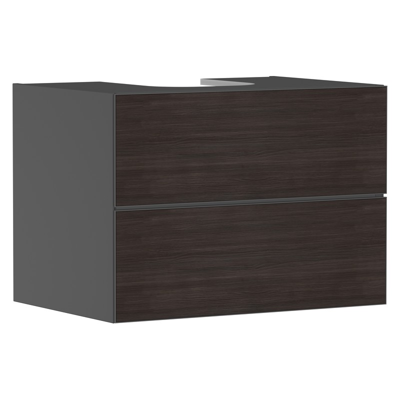 Hansgrohe Xevolos E skrinka pod umývadlo 780 x 550 mm s 2 zásuvkami pre dosku so zápustným umývadlom, bridlicová matná sivá, 54189730