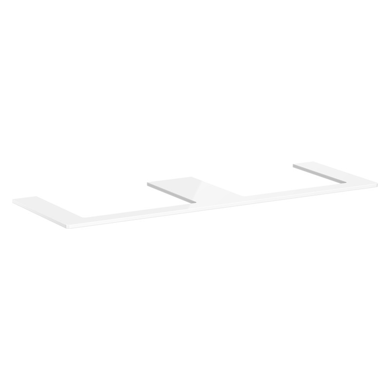 Hansgrohe Xelu Q doska pod umývadlo 1560 x 550 mm s 2 výrezmi pre zápustné umývadlo na dosku 600 x 480 mm, biela vysoký lesk, 54112050