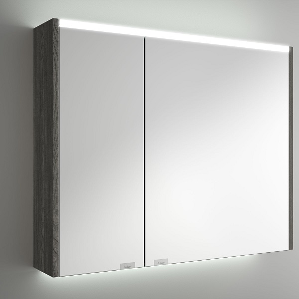 Salgar ALLIANCE 800 2-dverová zrkadlová skrinka s LED horným a spodným osvetlením, Alsacia 83183