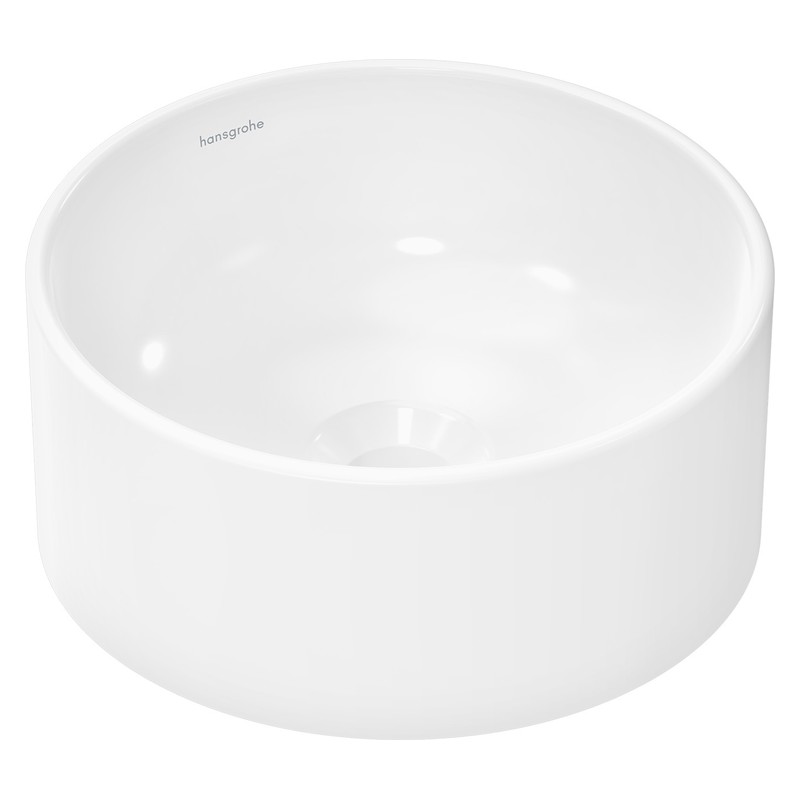Hansgrohe Xuniva S umývadlo na dosku 300 x 300 mm bez otvoru pre batériu a prepadu, SmartClean, biela, 61070450
