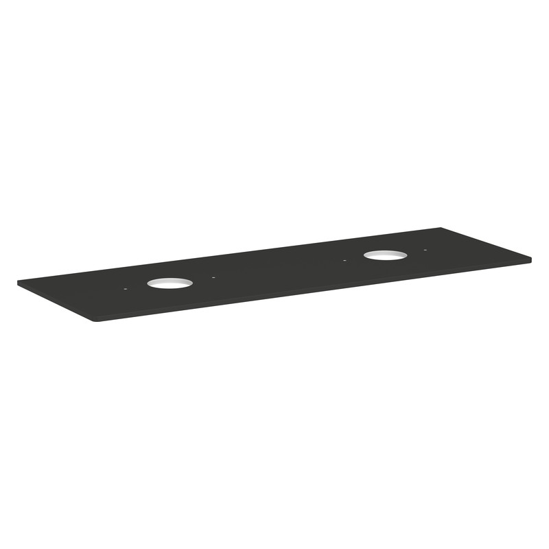 Hansgrohe Xelu Q doska pod umývadlo 1560 x 550 mm s 2 výrezmi pre umývadlo, bez otv. pre batériu, diamantová matná sivá, 54119910