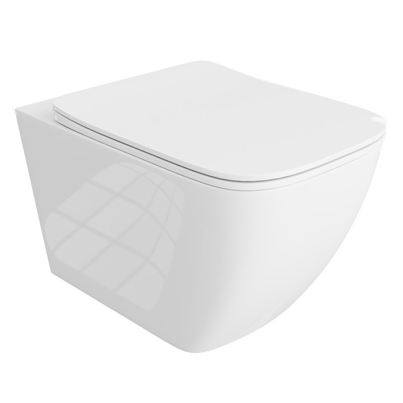 LAVITA ONIL set 2v1- závesná WC misa Rim+  +  WC sedátko ONIL so SoftClose biela