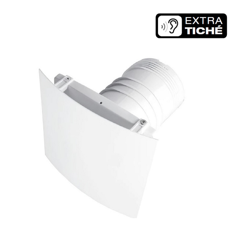 Zehnder Silent tichý kúpeľňový ventilátor 100, s časovačom s dizajnovým krytom, biely  ZSR100TRSET