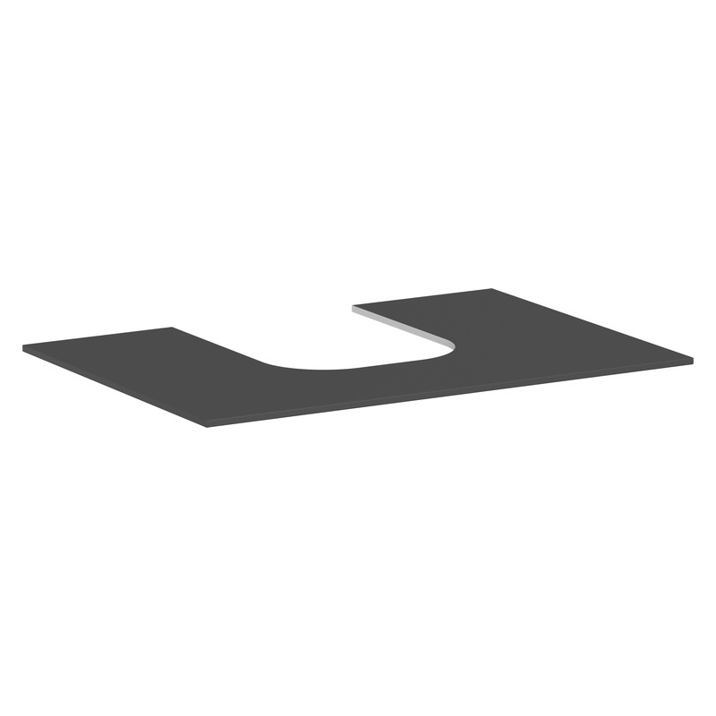 Hansgrohe Xevolos E doska pod umývadlo 780 x 550 mm pre zápustné umývadlo na dosku 500 x 480 mm a 600 x 480 mm, bridlicová matná sivá, 54208760