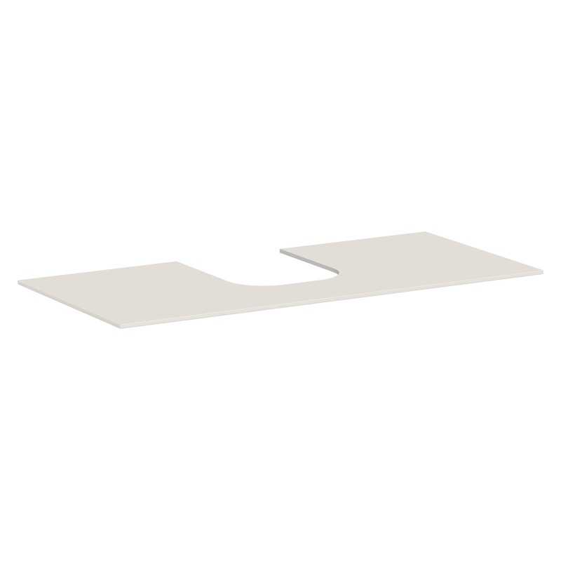 Hansgrohe Xevolos E doska pod umývadlo 1180 x 550 mm pre zápustné umývadlo na dosku 500 x 480 mm a 600 x 480 mm, pieskovo béžová matná, 54210780