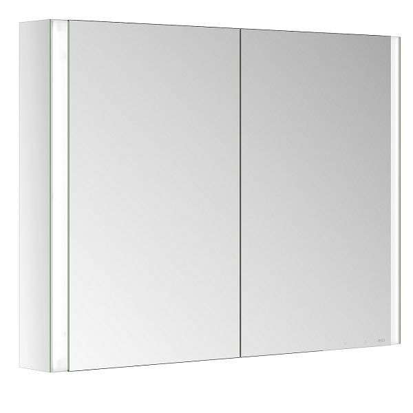 KEUCO Somaris skrinka zrkadlová 100 x 71 x 12,7 cm 2-dvierka, s vyhrievaním, s osvetlením 14503002111