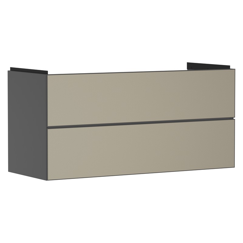 Hansgrohe Xevolos E skrinka pod umývadlo 1180 x 475 mm s 2 zásuvkami, bridlicová matná sivá, 54186390