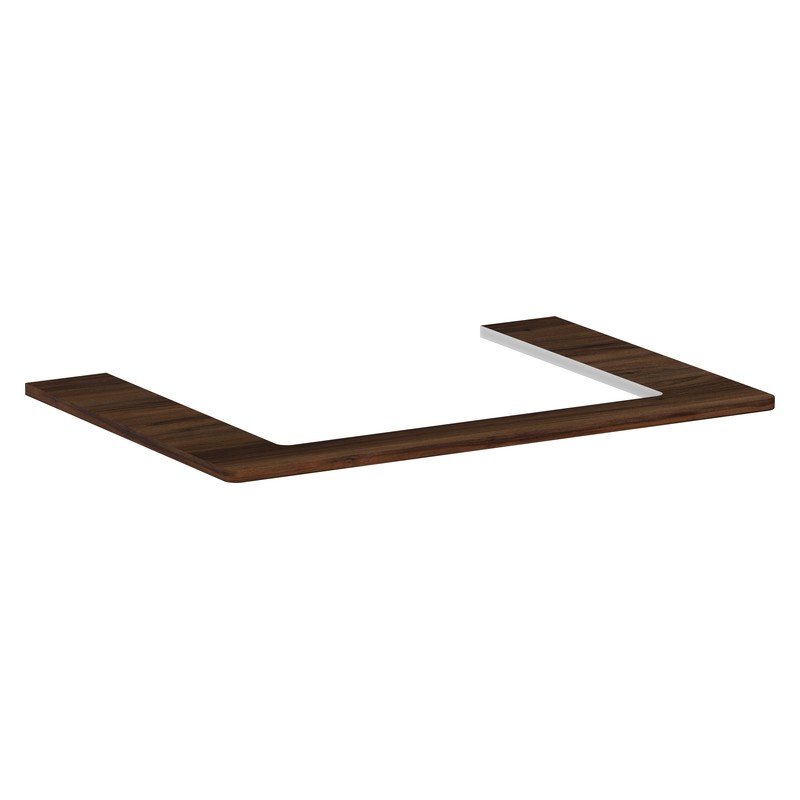 Hansgrohe Xelu Q doska pod umývadlo 780 x 550 mm s výrezom uprostred pre zápustné umývadlo na dosku 600 x 480 mm, tmavý orech, 54109630