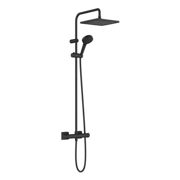 Hansgrohe Vernis Shape sprchový systém Showerpipe 240 1jet, s termostatom, matná čierna, 26427670