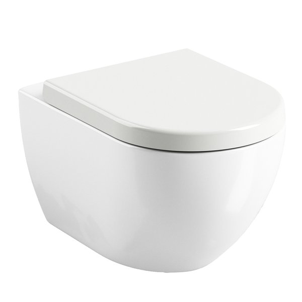 RAVAK Chrome závesná WC misa Uni Rim, biela  X01516