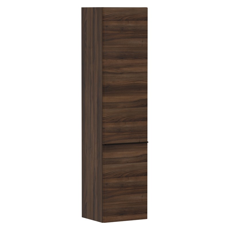 Hansgrohe Xelu Q vysoká skrinka 400 x 350 mm, pánty vpravo, tmavý orech, rukoväť čierna matná, 54142670