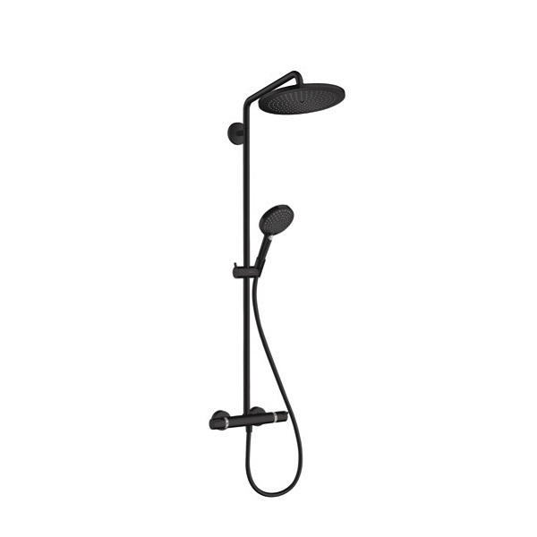 Hansgrohe Croma Select S sprchový systém Showerpipe 280 EcoSmart s termostatom a ručnou 3 polohovou čierna matná, 26891670