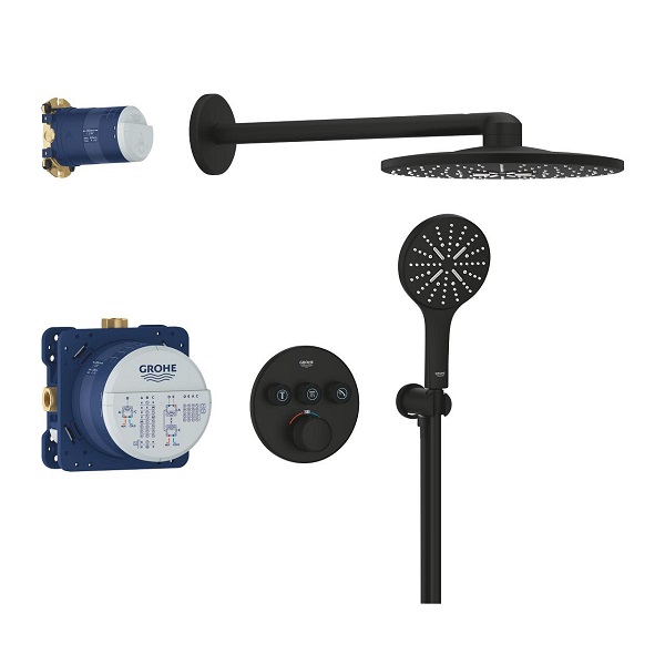 GROHE Professional Rainshower SmartControl 310 systém sprchový podomietkový termostatický Phantom Black 34863KF0