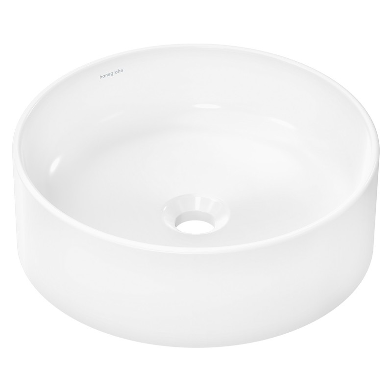 Hansgrohe Xuniva S umývadlo na dosku 400 x 400 mm bez otvoru pre batériu a prepadu, SmartClean, biela, 61071450