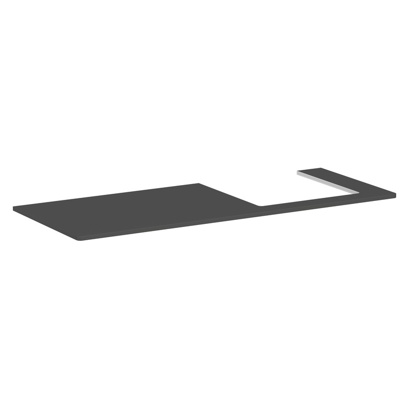 Hansgrohe Xelu Q doska pod umývadlo 1360 x 550 mm s výrezom vpravo pre zápustné umývadlo 500 x 480 mm, diamantová matná sivá, 54098910