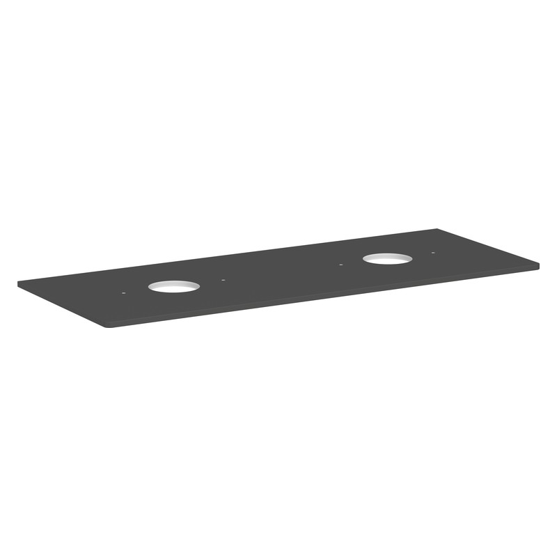 Hansgrohe Xelu Q doska pod umývadlo 1360 x 550 mm s 2 výrezmi pre umývadlo, bez otv. pre batériu, diamantová matná sivá, 54118910
