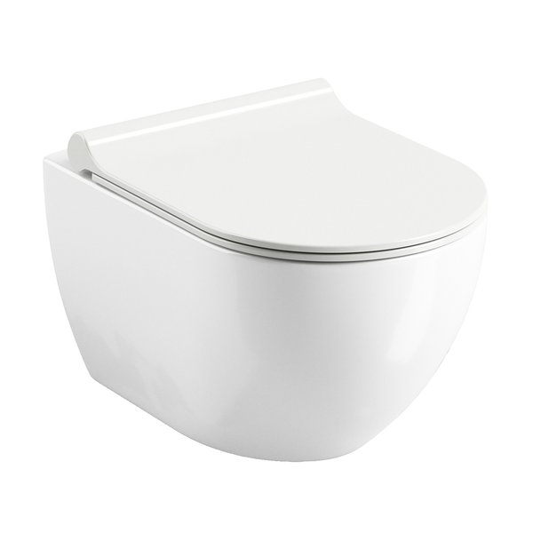 RAVAK Chrome závesná  WC misa Uni, RimOff, biela X01535